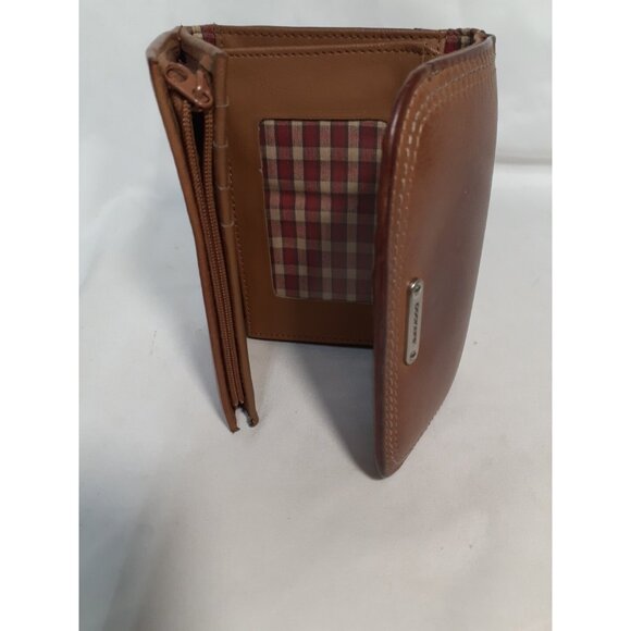 Vtg Dockers  Women's Wallet, Brown Genuine Leather Small, Trifold - Picture 5 of 6